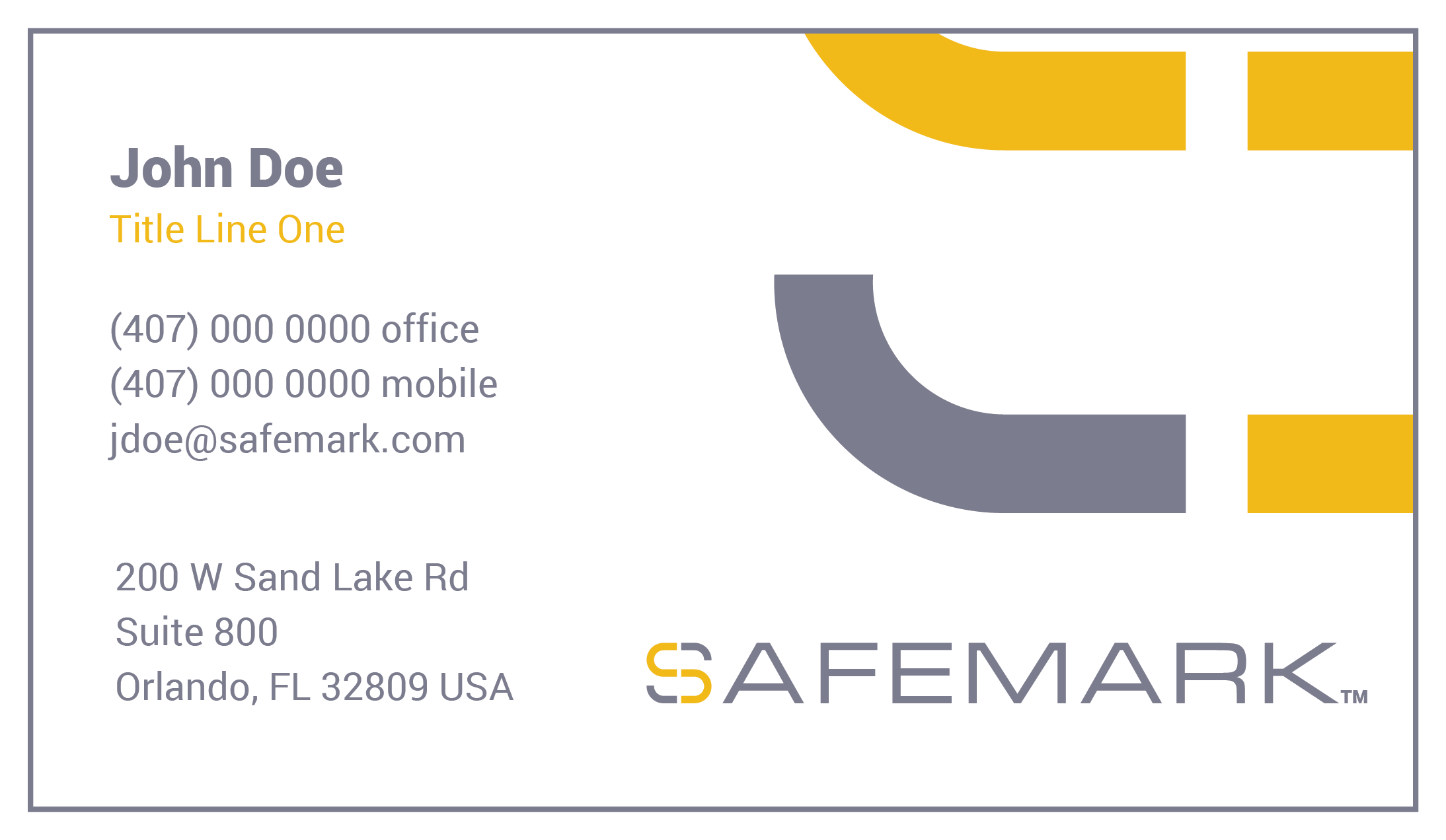 Safemark Business Card Requests Safemark Systems